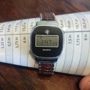 Vintage Texas Instrument TI3H‎ LCD Mens Watch W New Battery